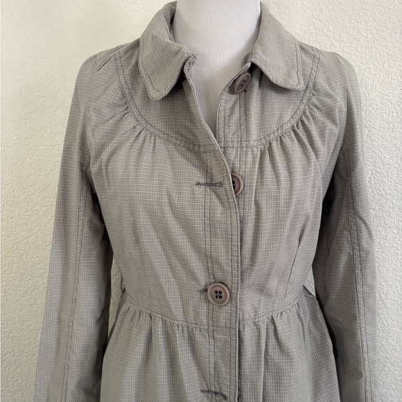 Roxy Women's Light Gray Trench Coat - Picture 2 of 11